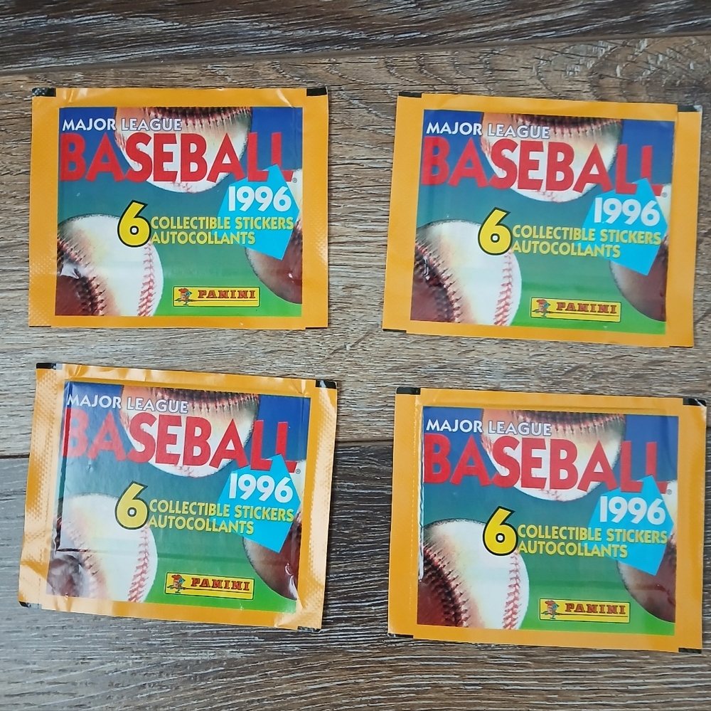 Panini 1996 Baseball Stickers - Orange and Blue